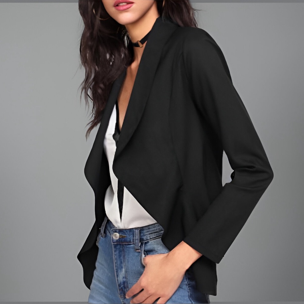 New Black Waterfall front Blazer